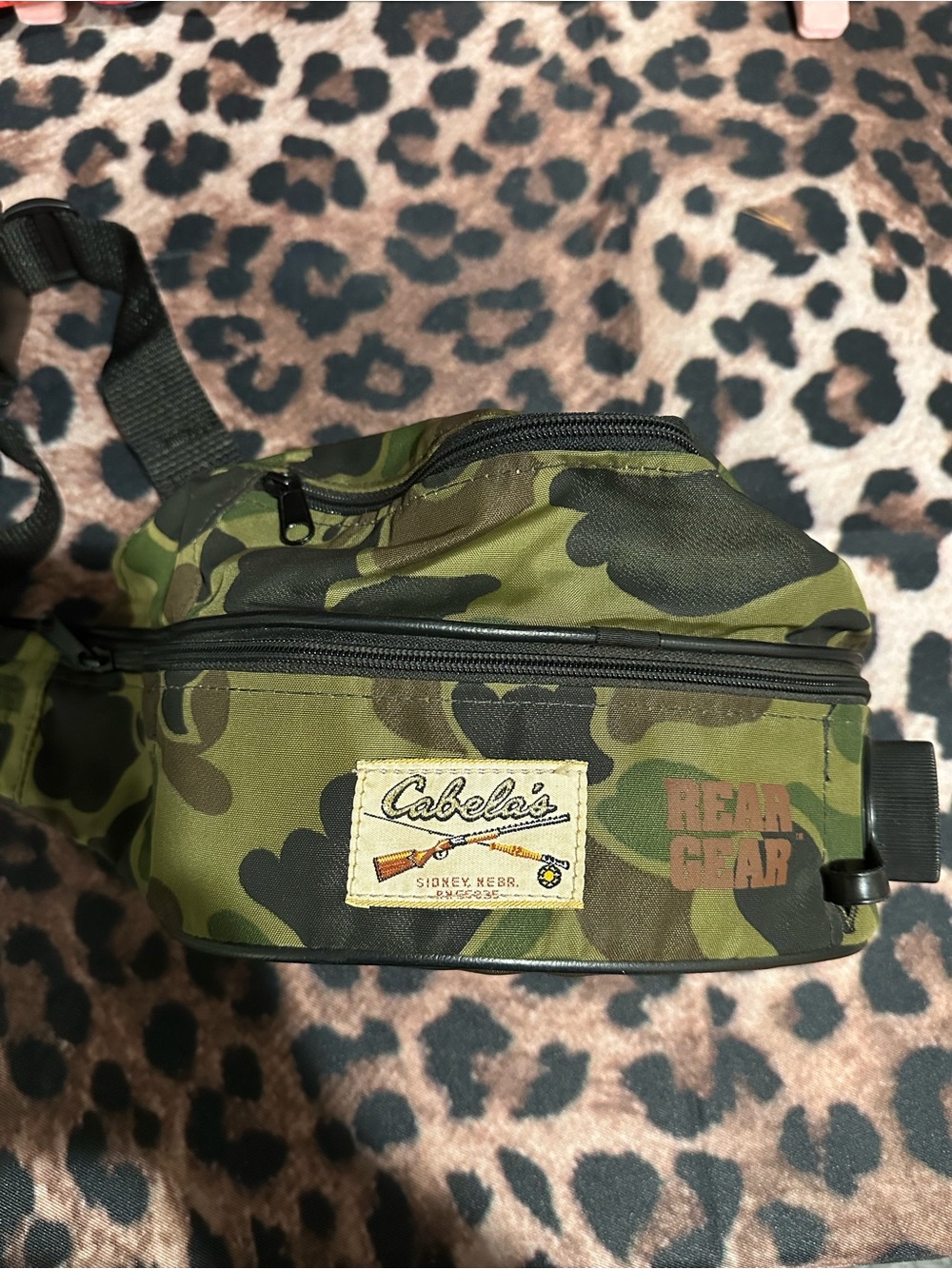 Cabela's Camo Waist Pack in Olive and Dark Green